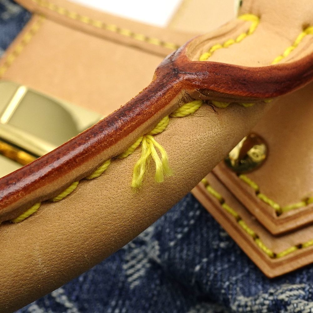 Louis Vuitton Handbag Monogram Denim Pleaty Blue - Picture 5 of 8